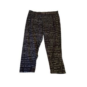 Forever 21 Y2K Graphic Script Capri Pants M